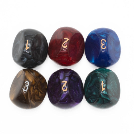 d3 three sided dungeons and dragons (aka dnd or d&d) game dice set of 6, also useful for other games like Warhammer 40,000k