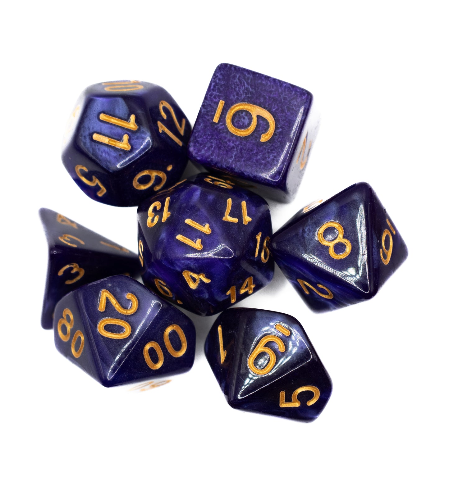 indigo acrylic dnd dice set