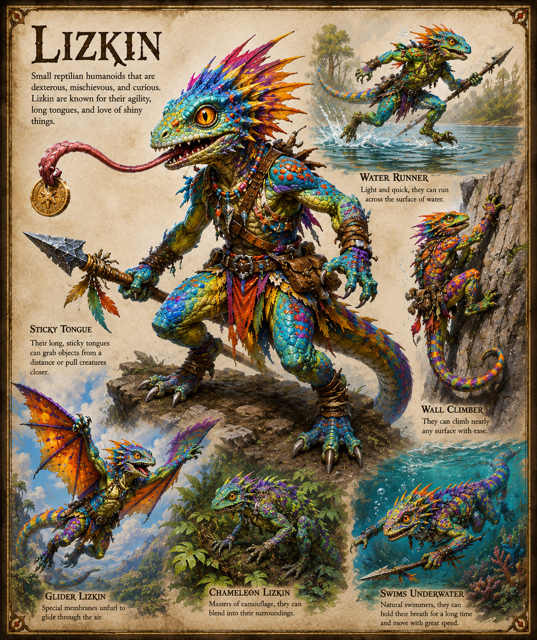 Lizkin - A Low-Level DnD 5e Monster Homebrew