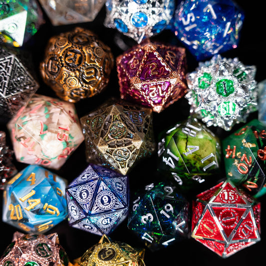 Choosing Your Dice: Resin, Acrylic, Sharp Edge Resin, and Metal DnD Dice Compared