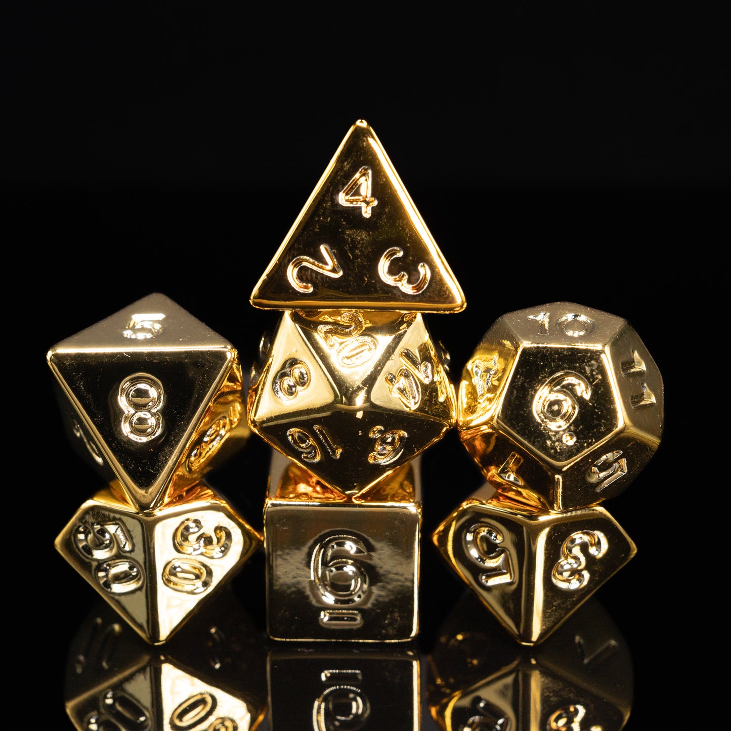 Lucky DnD Dice Set - Golden Evil Eye Polyhedral Dice
