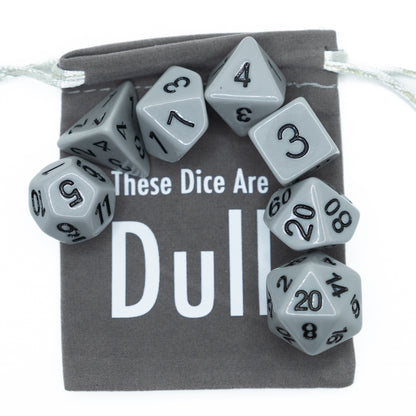 These Dice are Dull - The Dullest DnD Dice We Could Find - Fun Gift Idea