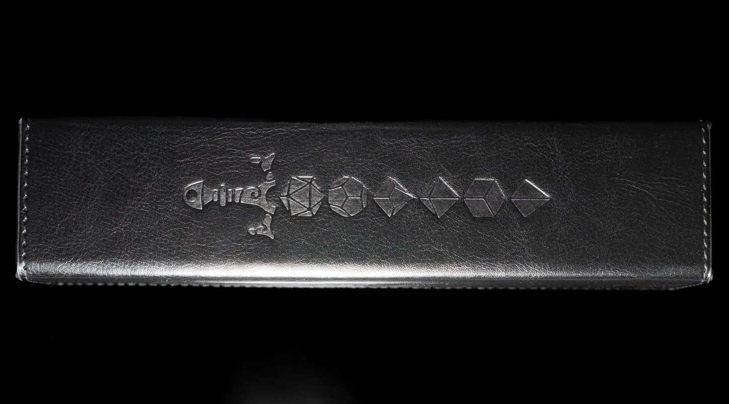 Malachite - 7 Dice DnD Gemstone Set with Case