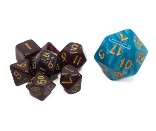 Burnt Embers - Mini DnD Dice Set - FREE Lettermail Shipping