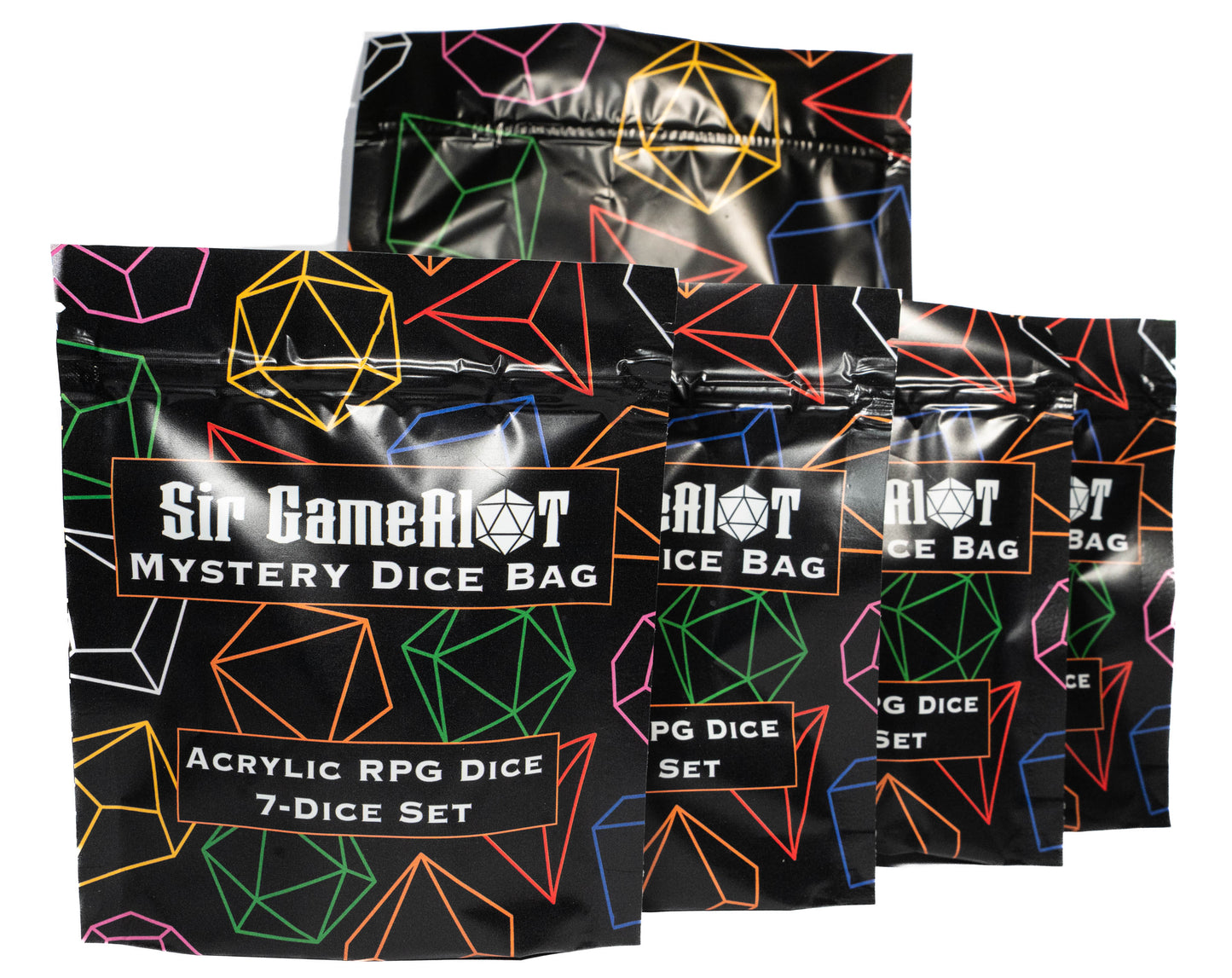 Mystery DnD Dice Set - Acrylic 7 Dice