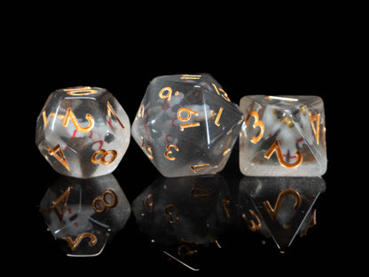 Astronaut DND Dice Set – 7 Piece Galaxy Resin Polyhedral RPG Dice with Miniature Astronauts & Rocket Ship Velvet Dice Bag | Space Themed TTRPG Dice for Pathfinder, Sci-Fi & Fantasy Gamers