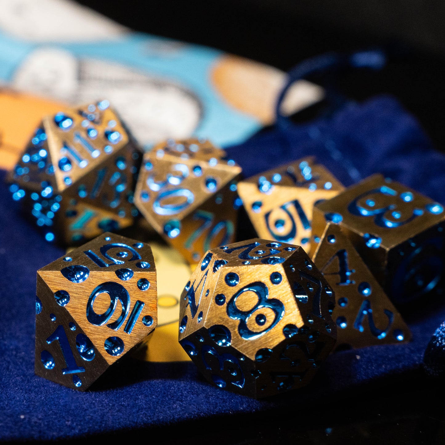 These Dice are Cheesy  - A Cheese Themed DnD Dice Set in Metal or Resin, Cheddar or Mozzarella