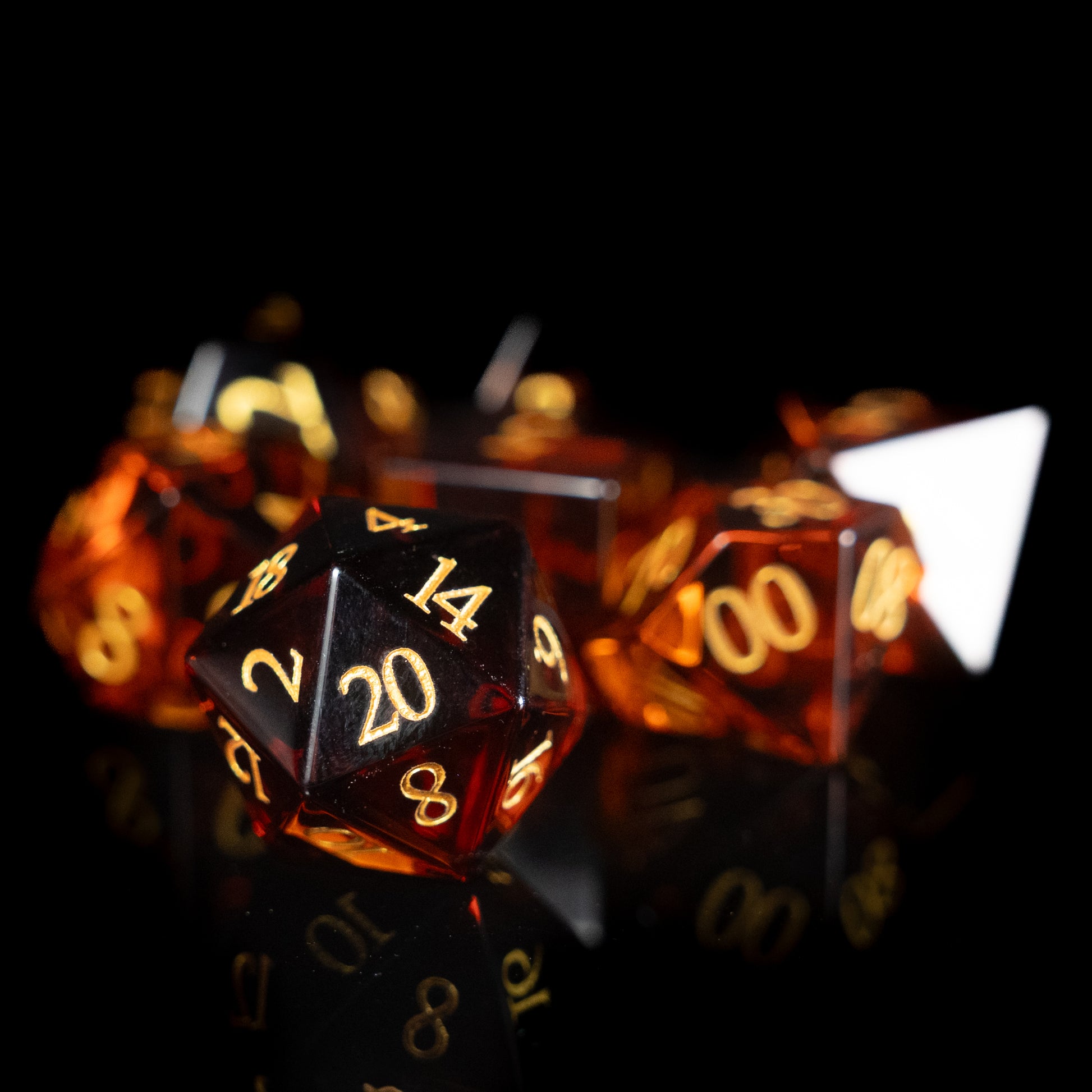 whiskey glass dnd dice set