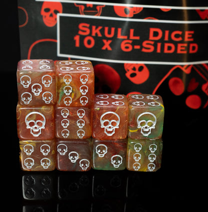 D6 Cursed Dice - Skull Design | Resin 6-Sided Dice for DnD RPG TTRPG Pathfinder Board Games | Gamer Gift Ideas