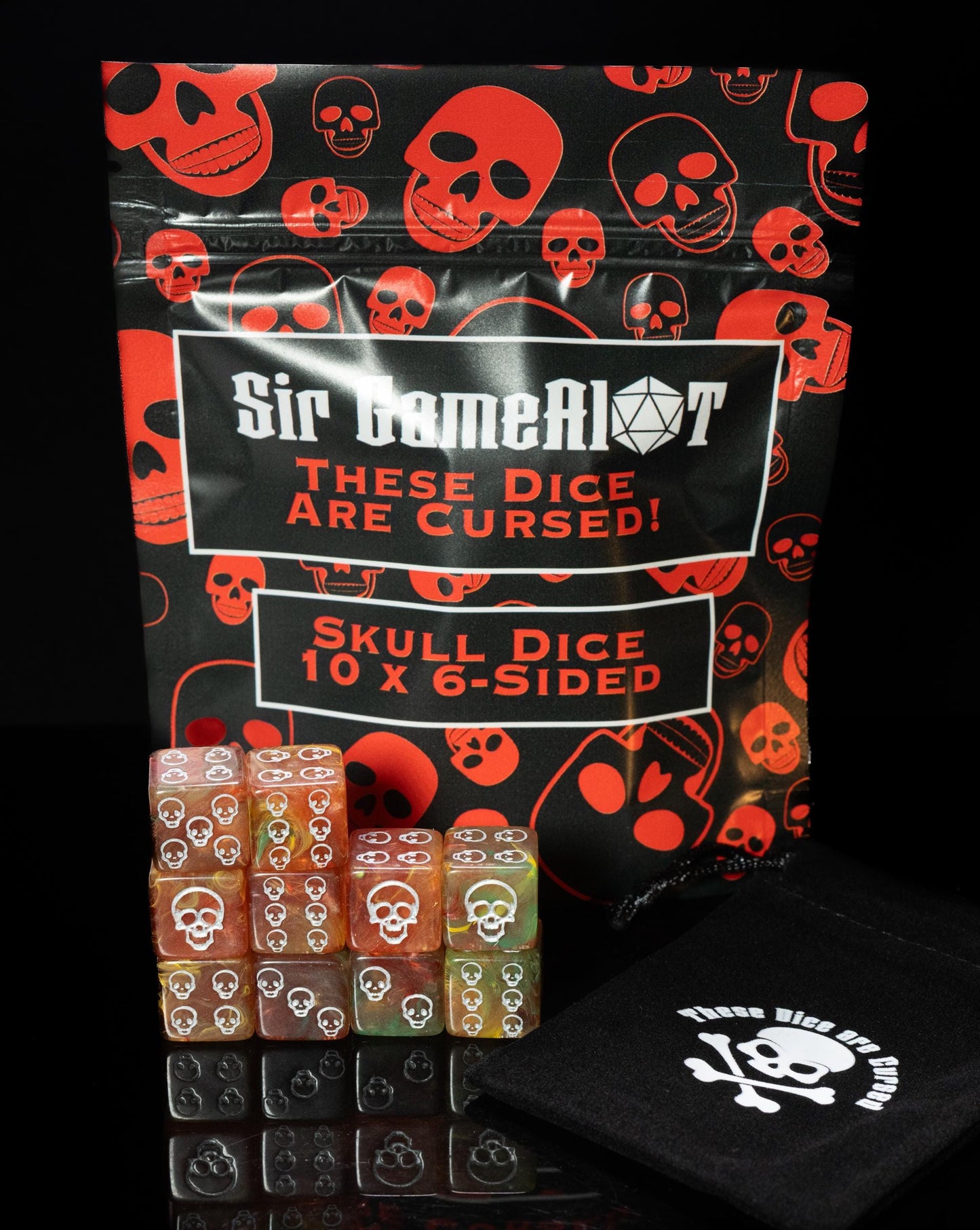 D6 Cursed Dice - Skull Design | Resin 6-Sided Dice for DnD RPG TTRPG Pathfinder Board Games | Gamer Gift Ideas