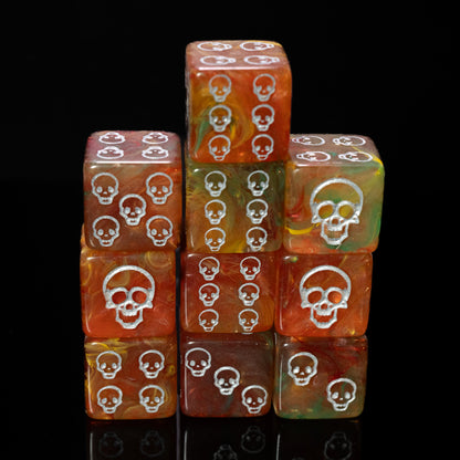 D6 Cursed Dice - Skull Design | Resin 6-Sided Dice for DnD RPG TTRPG Pathfinder Board Games | Gamer Gift Ideas
