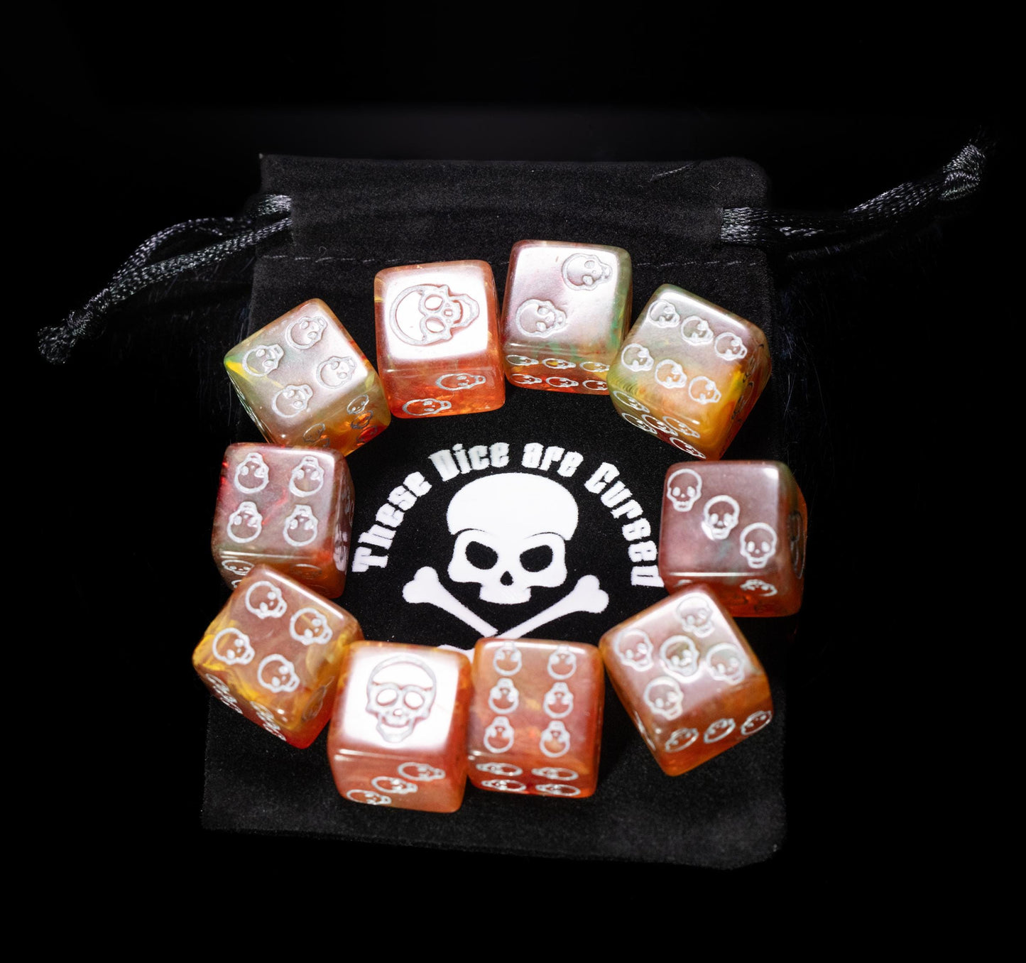 D6 Cursed Dice - Skull Design | Resin 6-Sided Dice for DnD RPG TTRPG Pathfinder Board Games | Gamer Gift Ideas