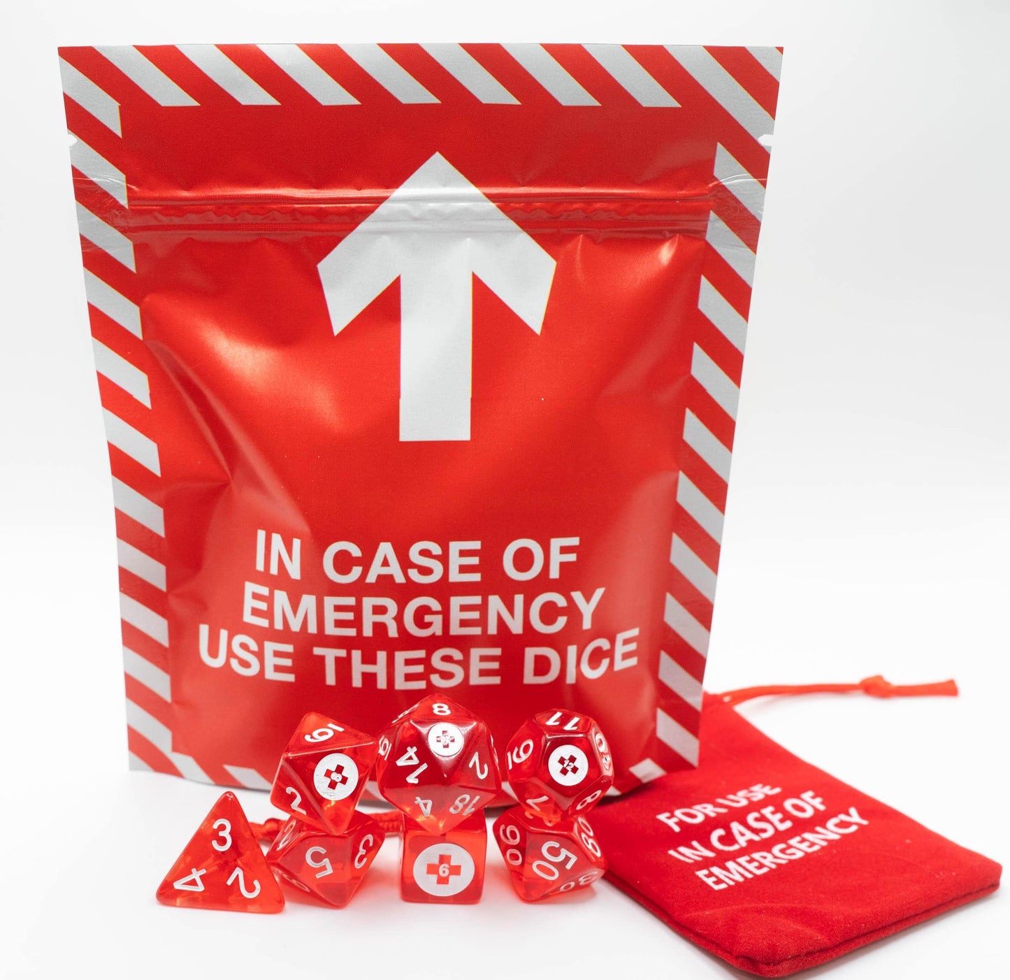 Emergency Dice Set | Sir GameAlot Custom Made Themed Polyhedral Dice