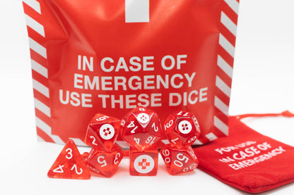 Emergency Dice Set | Sir GameAlot Custom Made Themed Polyhedral Dice