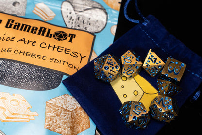 These Dice are Cheesy | Set of 7 Resin Dice for Cheese Lovers | For any Dungeons and Dragons (DND) or other Game Session