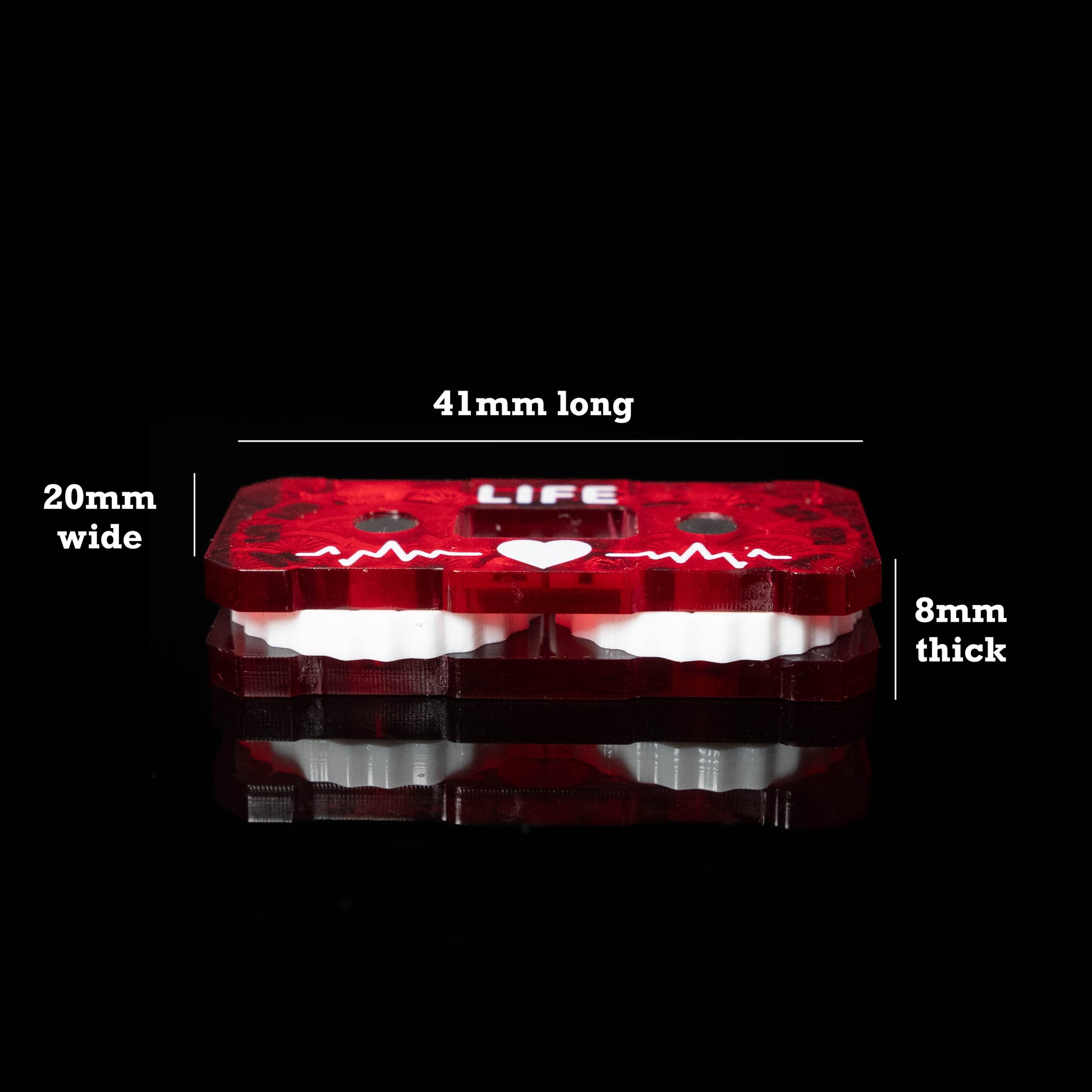 red 0 to 99 life counter or wound tracker for Magic the Gathering or mtg, as well as dungeons and dragons (aka dnd or d&d), and other customizable card games or ccg