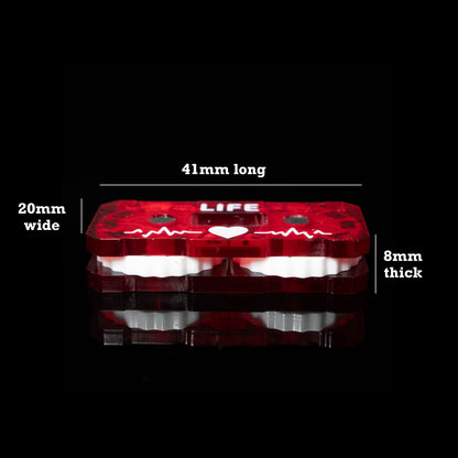 red 0 to 99 life counter or wound tracker for Magic the Gathering or mtg, as well as dungeons and dragons (aka dnd or d&d), and other customizable card games or ccg