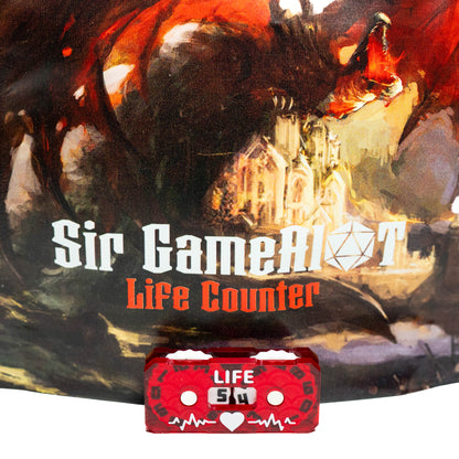red 0 to 99 life counter or wound tracker for Magic the Gathering or mtg, as well as dungeons and dragons (aka dnd or d&d), and other customizable card games or ccg