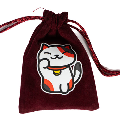 Lucky DnD Dice - Golden Maneki Neko Polyhedral Dice Set