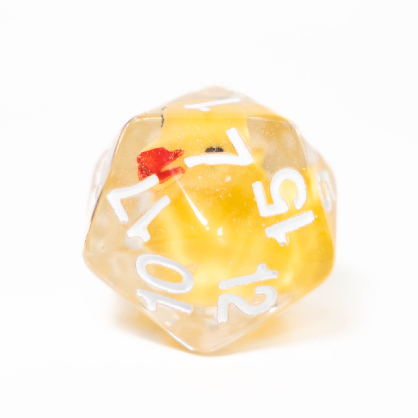 these dice are lucky resin duck dungeons and dragons (aka dnd or d&d) game dice set, including a d20, d12, d10, d8, d6, and d4