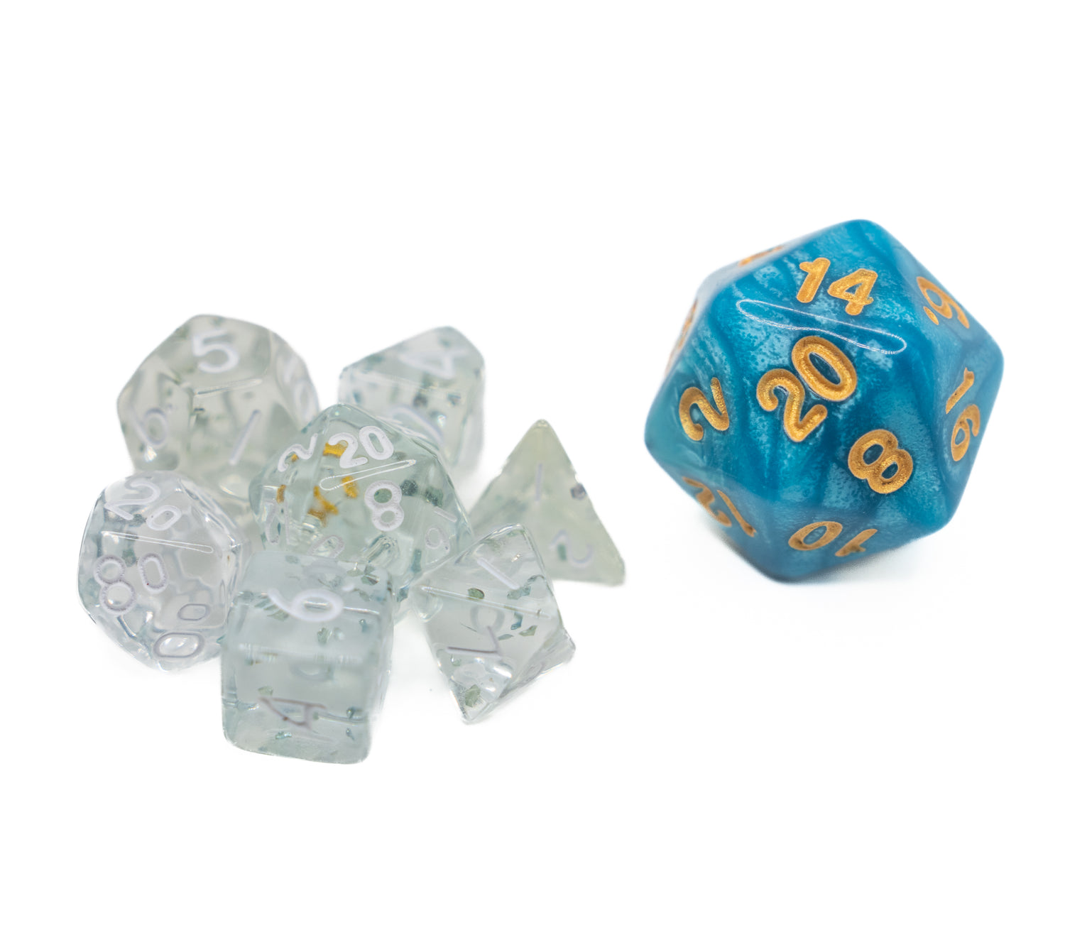 glitter mini dnd dice set