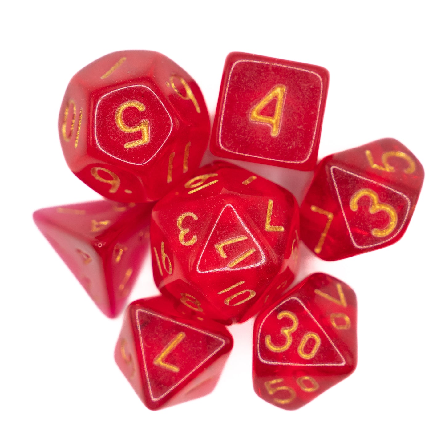 red mini dnd dice set