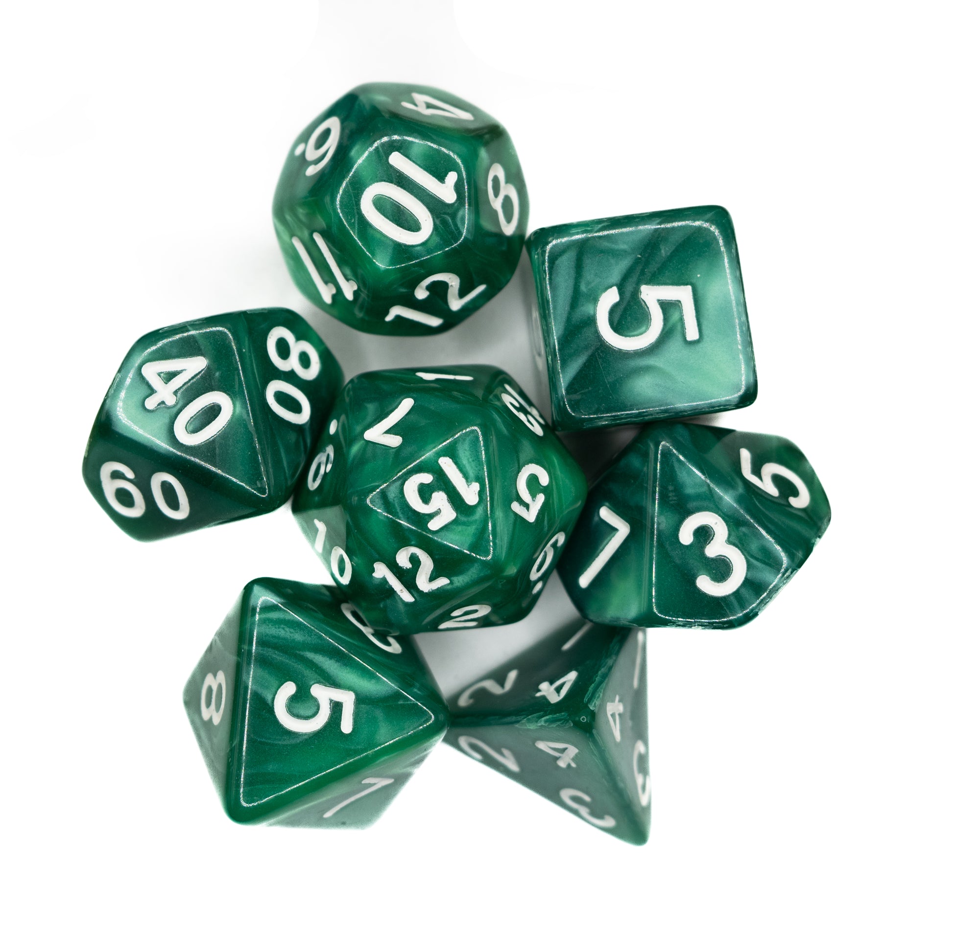 mint green acrylic dnd dice set