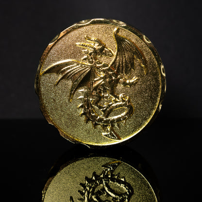 gold roulette spinner for d20 twenty sided dice rolls in dungeons and dragons (aka dnd or d&d) or other role playing games