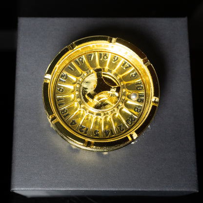 gold roulette spinner for d20 twenty sided dice rolls in dungeons and dragons (aka dnd or d&d) or other role playing games