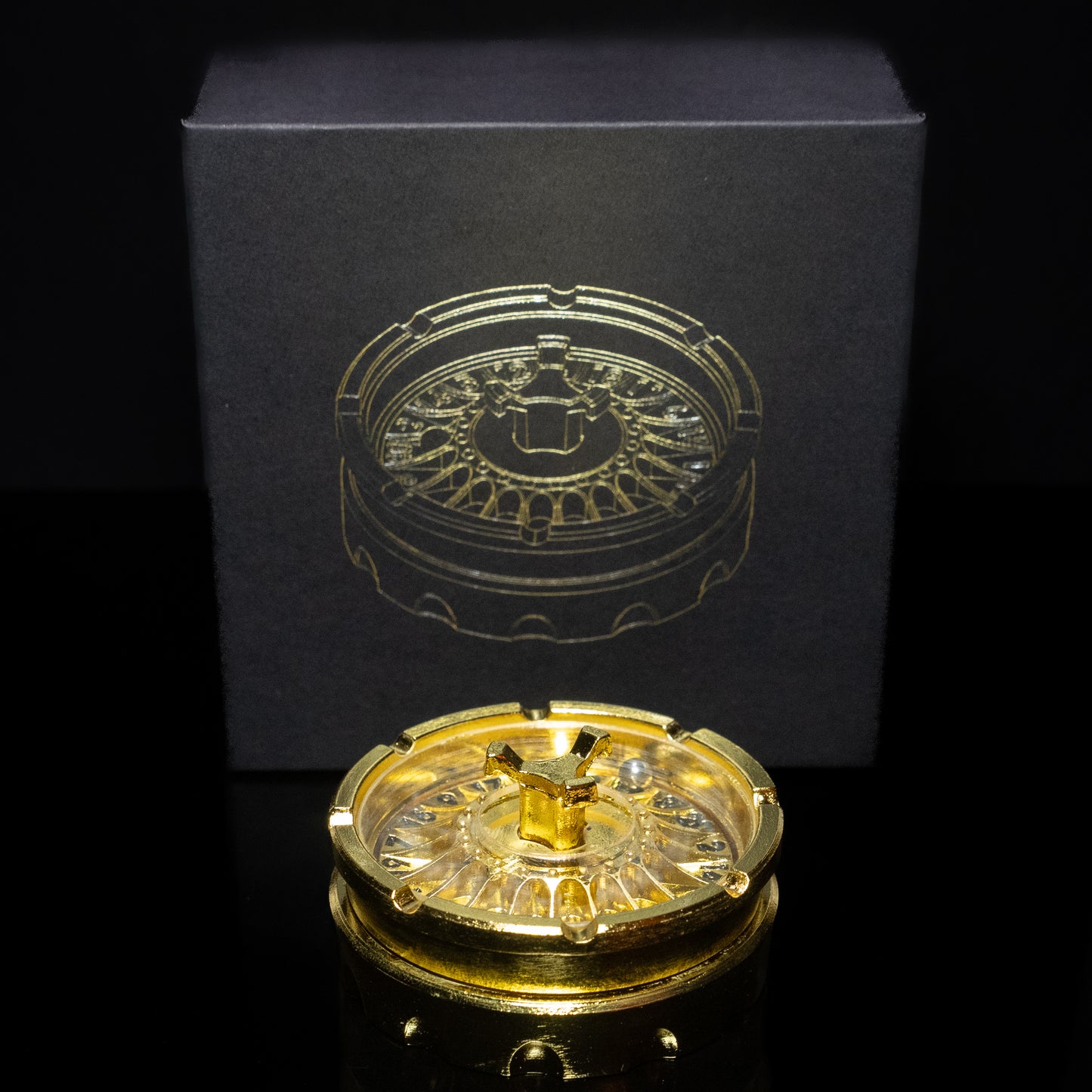 gold roulette spinner for d20 twenty sided dice rolls in dungeons and dragons (aka dnd or d&d) or other role playing games