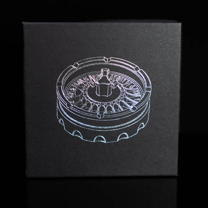 black silver roulette spinner for d20 twenty sided dice rolls in dungeons and dragons (aka dnd or d&d) or other role playing games