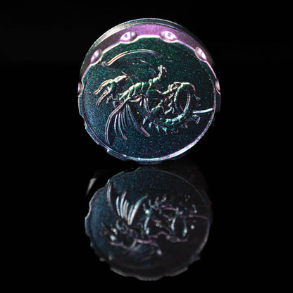 green silver roulette spinner for d20 twenty sided dice rolls in dungeons and dragons (aka dnd or d&d) or other role playing games